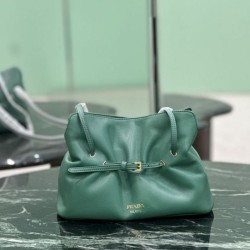 Premium Replica Prada Dada small shoulder bag green nappa leather At Cheap Price