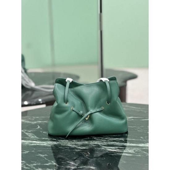 Premium Replica Prada Dada small shoulder bag green nappa leather At Cheap Price