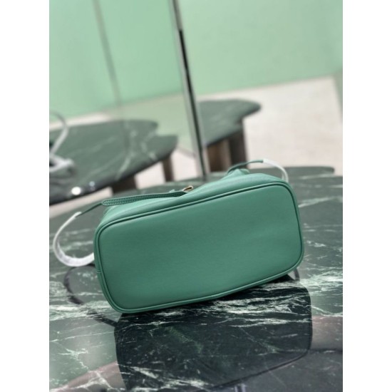 Premium Replica Prada Dada small shoulder bag green nappa leather At Cheap Price
