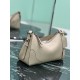Premium Replica Prada Aimée large shoulder bag 1BC280 beige deerskin At Cheap Price