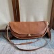Premium Replica Celine Halfmoon Soft Triomphe bag soft shiny lambskin brown At Cheap Price