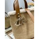Premium Replica DiorAlps small/medium Dior Toujours Vertical tote bag with topstitching Macrocannage and Apricot Wool Trim At Cheap Price
