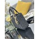 Premium Replica Dior Cannage Lucky Star Studded Mini Lady Dior Bag with D.I.O.R. Charms Black At Cheap Price
