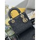 Premium Replica Dior Cannage Lucky Star Studded Mini Lady Dior Bag with D.I.O.R. Charms Black At Cheap Price