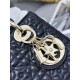 Premium Replica Dior Cannage Lucky Star Studded Mini Lady Dior Bag with D.I.O.R. Charms Black At Cheap Price