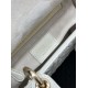Premium Replica Dior Cannage Lucky Star Studded Mini Lady Dior Bag with D.I.O.R. Charms White At Cheap Price