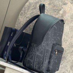 Premium Replica Men's Dior Rider 2.0 Dior Gravity Zip Backpack Navy Blue At Cheap Price