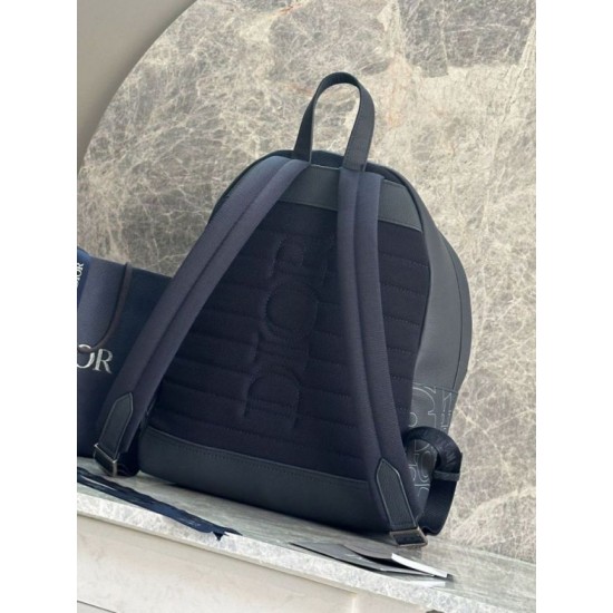 Premium Replica Men's Dior Rider 2.0 Dior Gravity Zip Backpack Navy Blue At Cheap Price