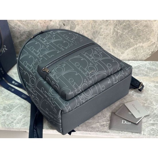 Premium Replica Men's Dior Rider 2.0 Dior Gravity Zip Backpack Navy Blue At Cheap Price