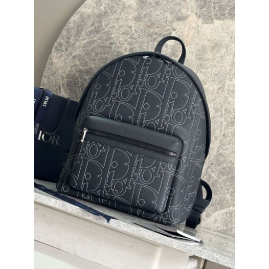 Premium Replica Men's Dior Rider 2.0 Dior Gravity Zip Backpack Navy Blue At Cheap Price