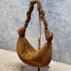 Premium Replica YSL Saint Laurent Amalia Hobo Bag Caramel Suede At Cheap Price