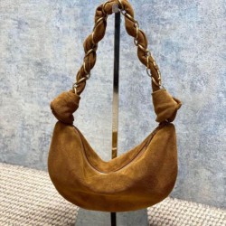 Premium Replica YSL Saint Laurent Amalia Hobo Bag Caramel Suede At Cheap Price