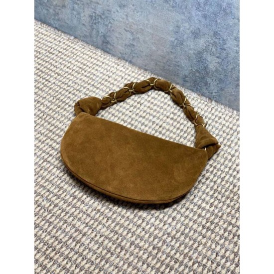 Premium Replica YSL Saint Laurent Amalia Hobo Bag Caramel Suede At Cheap Price