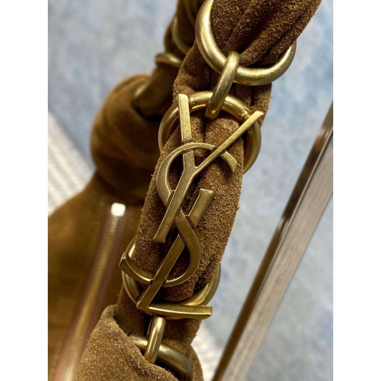 Premium Replica YSL Saint Laurent Amalia Hobo Bag Caramel Suede At Cheap Price