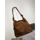 Premium Replica YSL Saint Laurent Amalia Shoulder Bag Embellished Suede Brown At Cheap Price