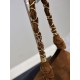 Premium Replica YSL Saint Laurent Amalia Shoulder Bag Embellished Suede Brown At Cheap Price