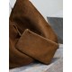 Premium Replica YSL Saint Laurent Amalia Shoulder Bag Embellished Suede Brown At Cheap Price
