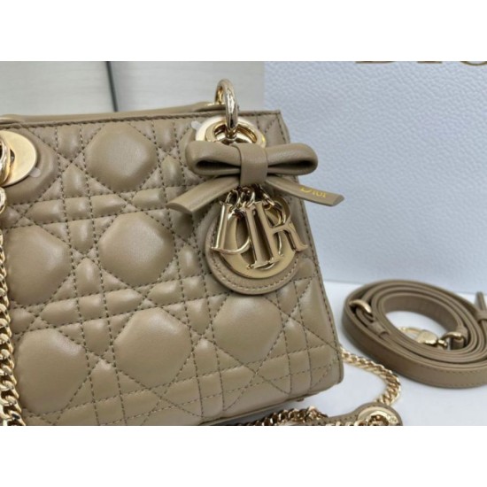 Fake Dior Mini Lady Dior Arco Cannage Lambskin Bag Warm Biscuit Knockoff Clone Sale Online Premium Replica Dior Mini Lady Dior Arco Cannage Lambskin Bag Warm Biscuit At Cheap Price
