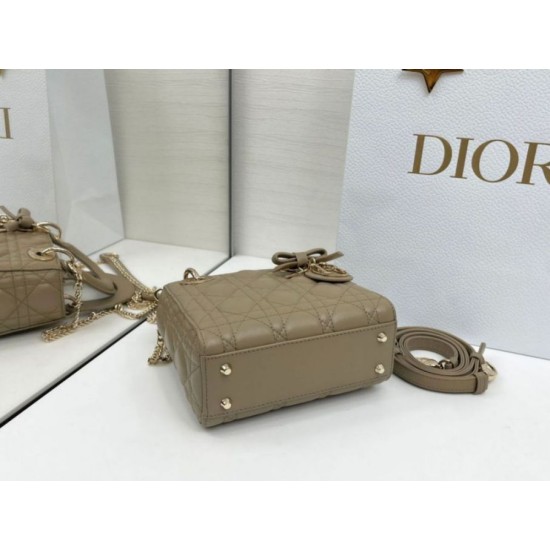 Fake Dior Mini Lady Dior Arco Cannage Lambskin Bag Warm Biscuit Knockoff Clone Sale Online Premium Replica Dior Mini Lady Dior Arco Cannage Lambskin Bag Warm Biscuit At Cheap Price