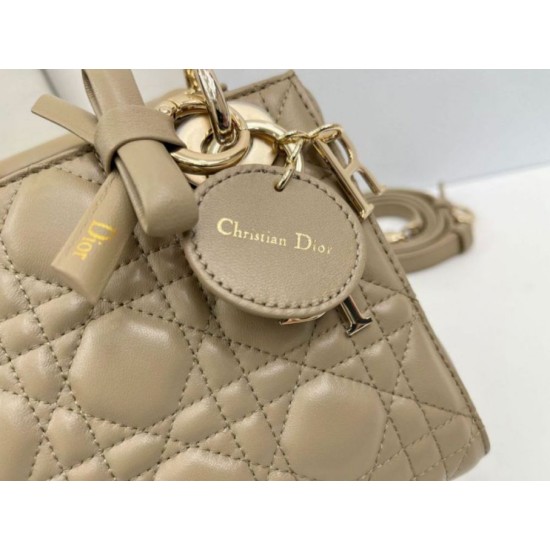 Fake Dior Mini Lady Dior Arco Cannage Lambskin Bag Warm Biscuit Knockoff Clone Sale Online Premium Replica Dior Mini Lady Dior Arco Cannage Lambskin Bag Warm Biscuit At Cheap Price