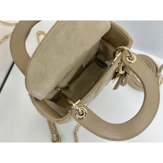Fake Dior Mini Lady Dior Arco Cannage Lambskin Bag Warm Biscuit Knockoff Clone Sale Online Premium Replica Dior Mini Lady Dior Arco Cannage Lambskin Bag Warm Biscuit At Cheap Price