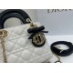 Fake Dior Mini Lady Dior Arco Cannage Lambskin Bag Beige/Black Knockoff Clone Sale Online Premium Replica Dior Mini Lady Dior Arco Cannage Lambskin Bag Beige/Black At Cheap Price