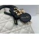 Fake Dior Mini Lady Dior Arco Cannage Lambskin Bag Beige/Black Knockoff Clone Sale Online Premium Replica Dior Mini Lady Dior Arco Cannage Lambskin Bag Beige/Black At Cheap Price
