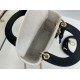 Fake Dior Mini Lady Dior Arco Cannage Lambskin Bag Beige/Black Knockoff Clone Sale Online Premium Replica Dior Mini Lady Dior Arco Cannage Lambskin Bag Beige/Black At Cheap Price