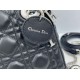 Premium Replica Dior Mini Lady Dior Arco bag with black D.I.O.R charms and silver hardware At Cheap Price