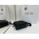 Premium Replica Dior Mini Lady Dior Arco bag with black D.I.O.R charms and silver hardware At Cheap Price