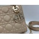 Premium Replica Dior Mini Lady Dior Arco bag with beige D.I.O.R charms At Cheap Price
