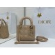 Premium Replica Dior Mini Lady Dior Arco bag with beige D.I.O.R charms At Cheap Price