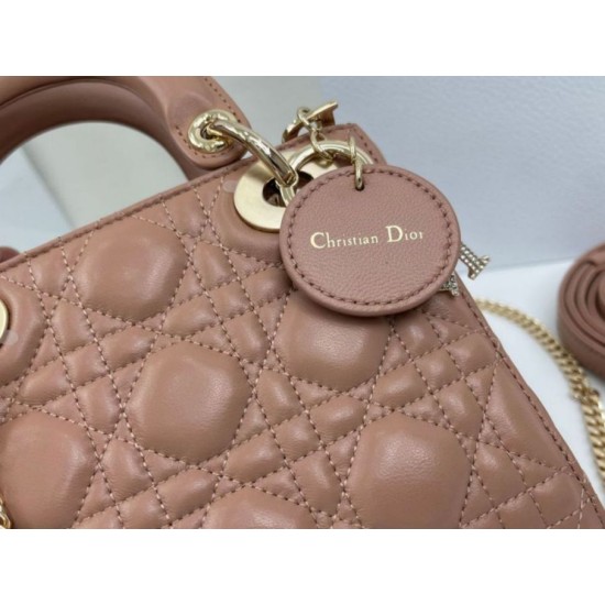 Fake Dior Mini Lady Dior Arco bag with powder pink D.I.O.R charms Knockoff Clone Sale Online Premium Replica Dior Mini Lady Dior Arco bag with powder pink D.I.O.R charms At Cheap Price