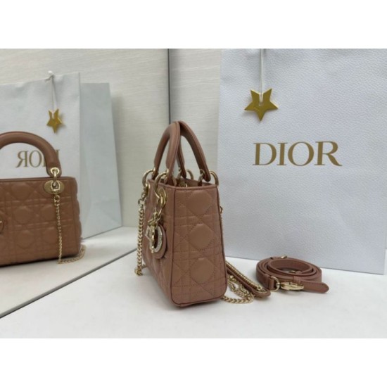 Fake Dior Mini Lady Dior Arco bag with powder pink D.I.O.R charms Knockoff Clone Sale Online Premium Replica Dior Mini Lady Dior Arco bag with powder pink D.I.O.R charms At Cheap Price