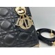 Fake Dior Mini Lady Dior Arco bag with black D.I.O.R charms and gold hardware Knockoff Clone Sale Online Premium Replica Dior Mini Lady Dior Arco bag with black D.I.O.R charms and gold hardware At Cheap Price