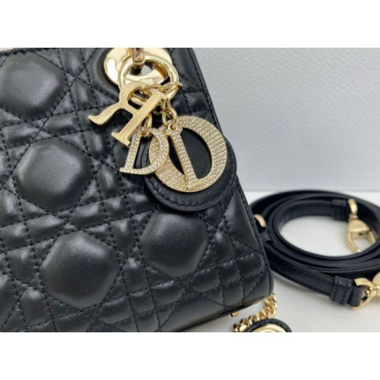 Fake Dior Mini Lady Dior Arco bag with black D.I.O.R charms and gold hardware Knockoff Clone Sale Online Premium Replica Dior Mini Lady Dior Arco bag with black D.I.O.R charms and gold hardware At Cheap Price