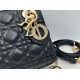 Fake Dior Mini Lady Dior Arco bag with black D.I.O.R charms and gold hardware Knockoff Clone Sale Online Premium Replica Dior Mini Lady Dior Arco bag with black D.I.O.R charms and gold hardware At Cheap Price