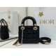 Fake Dior Mini Lady Dior Arco bag with black D.I.O.R charms and gold hardware Knockoff Clone Sale Online Premium Replica Dior Mini Lady Dior Arco bag with black D.I.O.R charms and gold hardware At Cheap Price
