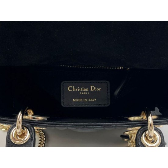 Fake Dior Mini Lady Dior Arco bag with black D.I.O.R charms and gold hardware Knockoff Clone Sale Online Premium Replica Dior Mini Lady Dior Arco bag with black D.I.O.R charms and gold hardware At Cheap Price