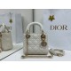 Premium Replica Dior Mini Lady Dior Arco bag with white D.I.O.R charms and gold hardware At Cheap Price