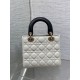 Premium Replica Small Lady Dior My ABCDior bag white cannage metal with D.I.O.R pendant At Cheap Price