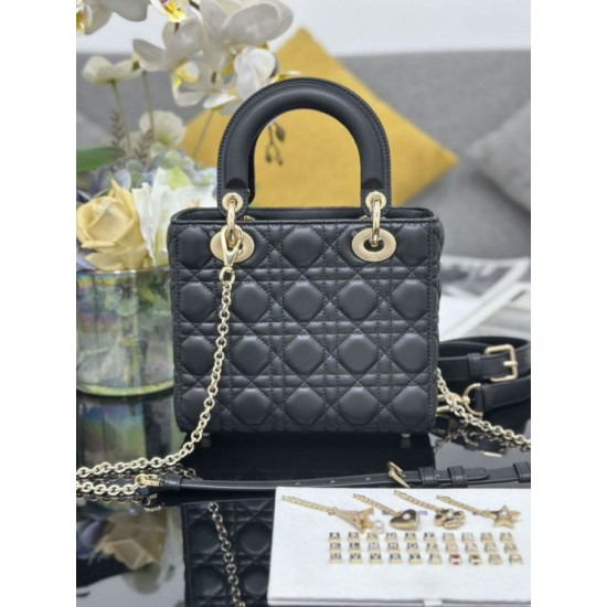Fake Small Lady Dior My ABCDior bag with D.I.O.R black cannage lambskin pendant Knockoff Clone Sale Online Premium Replica Small Lady Dior My ABCDior bag with D.I.O.R black cannage lambskin pendant At Cheap Price