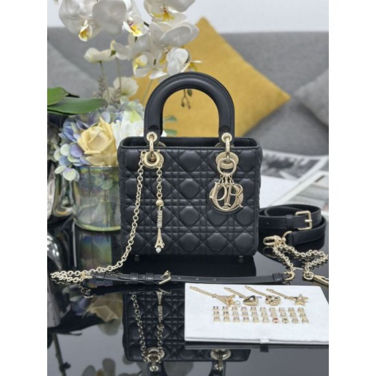 Fake Small Lady Dior My ABCDior bag with D.I.O.R black cannage lambskin pendant Knockoff Clone Sale Online Premium Replica Small Lady Dior My ABCDior bag with D.I.O.R black cannage lambskin pendant At Cheap Price