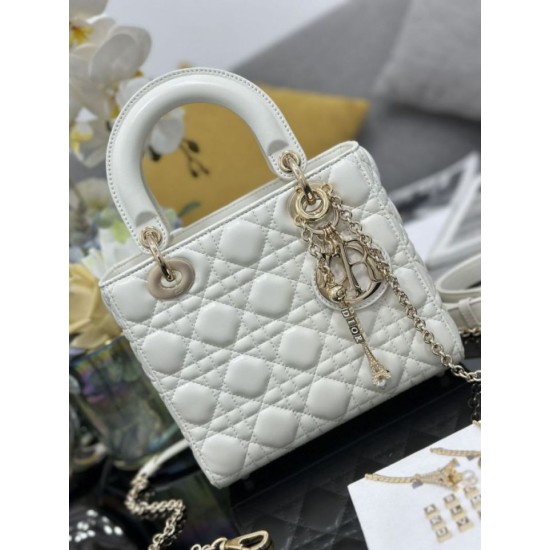 Fake Small Lady Dior My ABCDior bag with D.I.O.R white cannage lambskin pendant Knockoff Clone Sale Online Premium Replica Small Lady Dior My ABCDior bag with D.I.O.R white cannage lambskin pendant At Cheap Price