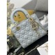 Premium Replica Small Lady Dior My ABCDior bag with D.I.O.R blue cannage lambskin pendant At Cheap Price