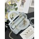 Premium Replica Small Lady Dior My ABCDior bag with D.I.O.R blue cannage lambskin pendant At Cheap Price
