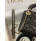 Premium Replica Mini Lady Dior bag with black cannage stitching At Cheap Price