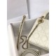 Premium Replica Mini Lady Dior bag with white cannage stitching At Cheap Price