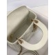 Premium Replica Mini Lady Dior bag with white cannage stitching At Cheap Price