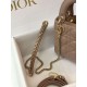 Premium Replica Mini Lady Dior bag with pink cannage stitching At Cheap Price
